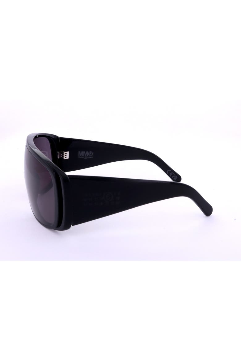 69mm Mask Sunglasses, Alternate, color, BLACK