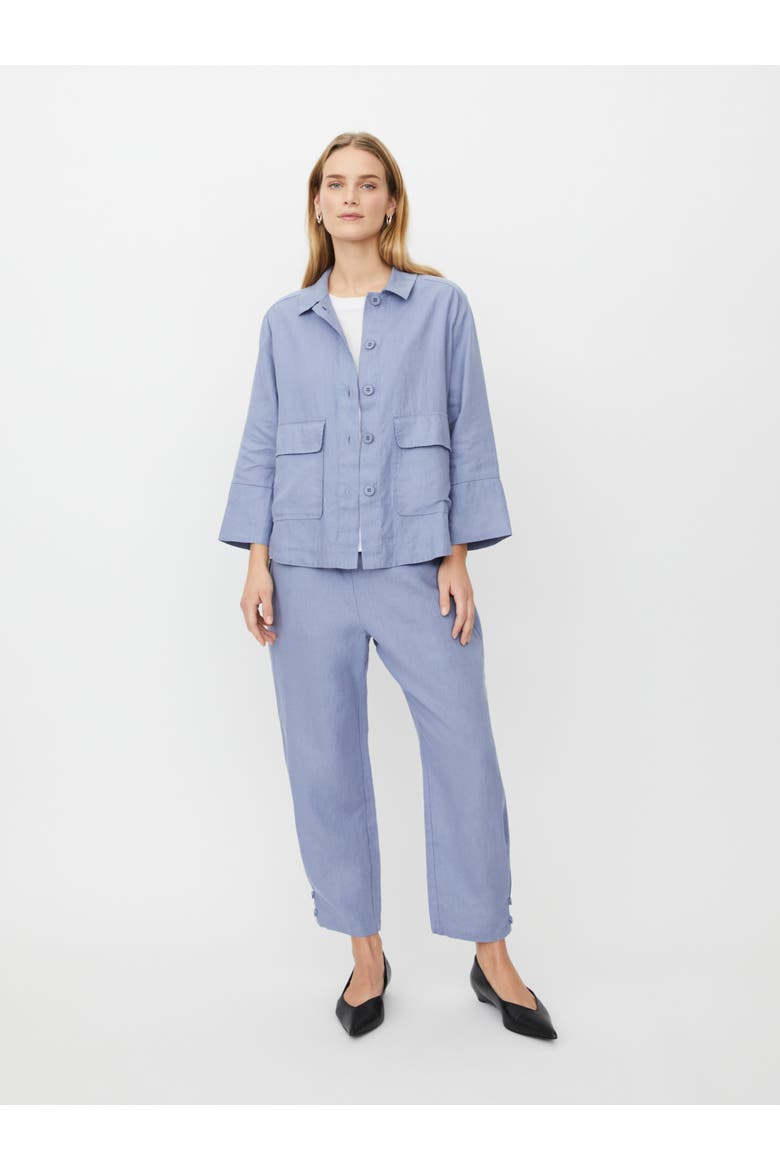 Mapenna Cropped Linen Trousers, Alternate, color, Stonewash