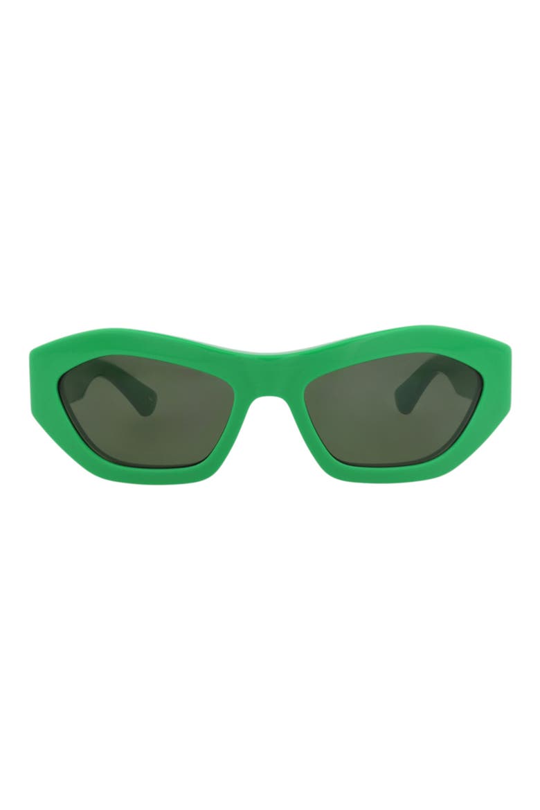 54mm Round Polarized Sunglasses, Main, color, GREEN GREEN GREEN