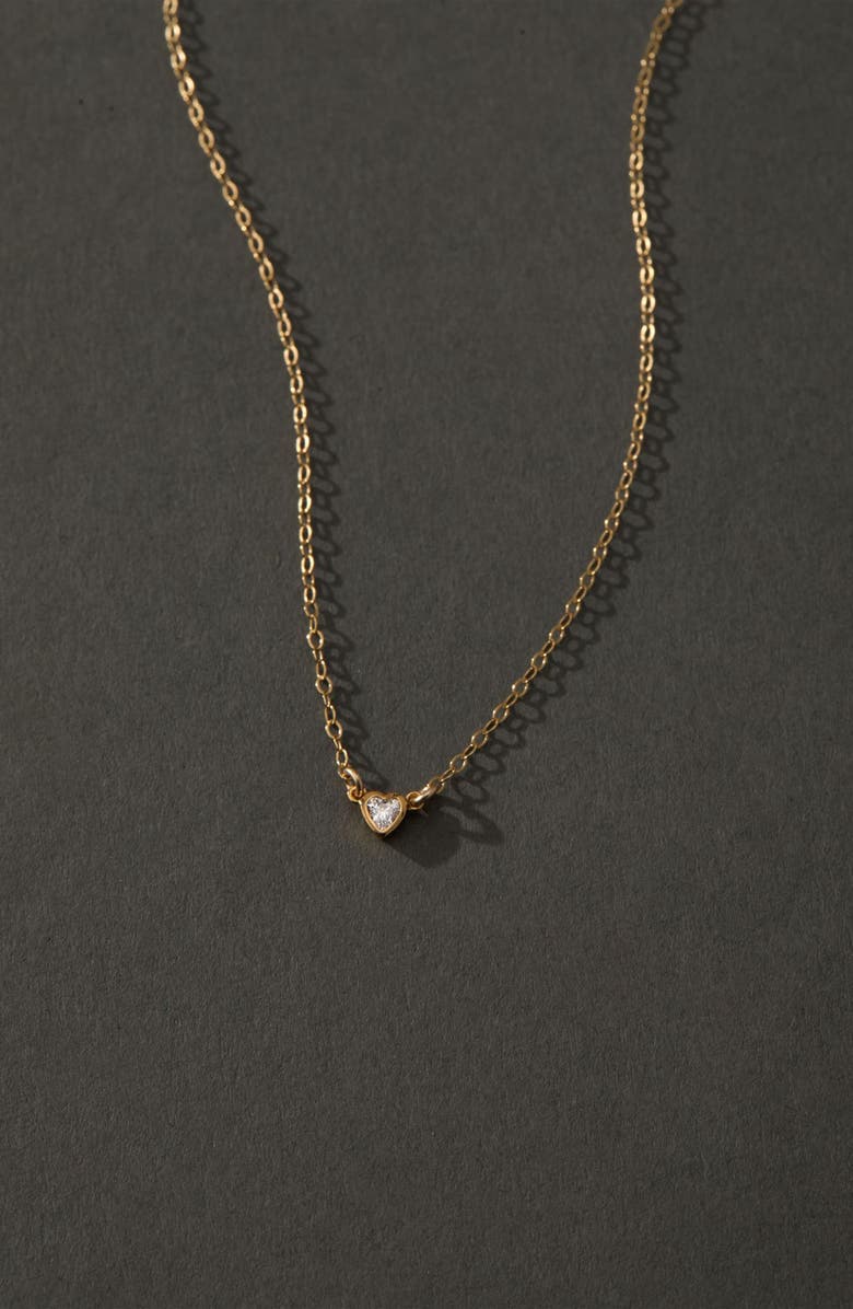 Set & Stones Sarah Heart Pendant Necklace, Alternate, color, Gold