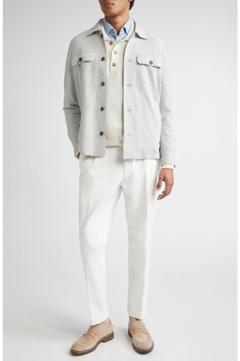 Wool & Cashmere Blend Polo Sweater, Alternate, color, 01 WHITE