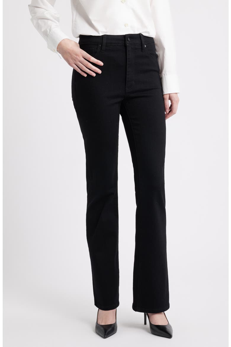 The Reboot High Waist Bootcut Jeans, Main, color, BLACK