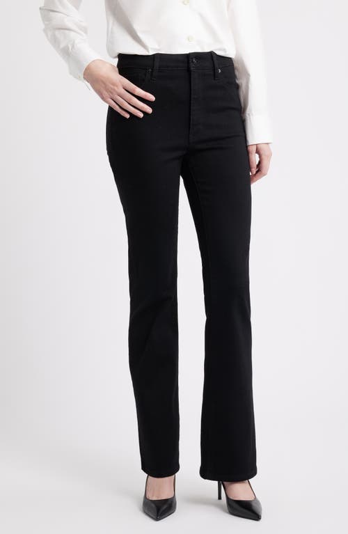 Frame Le High Straight Cropped High-rise Straight-leg Jeans In Black