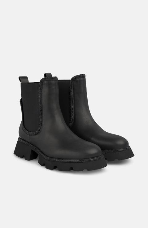 Rhinestone Track Bootie