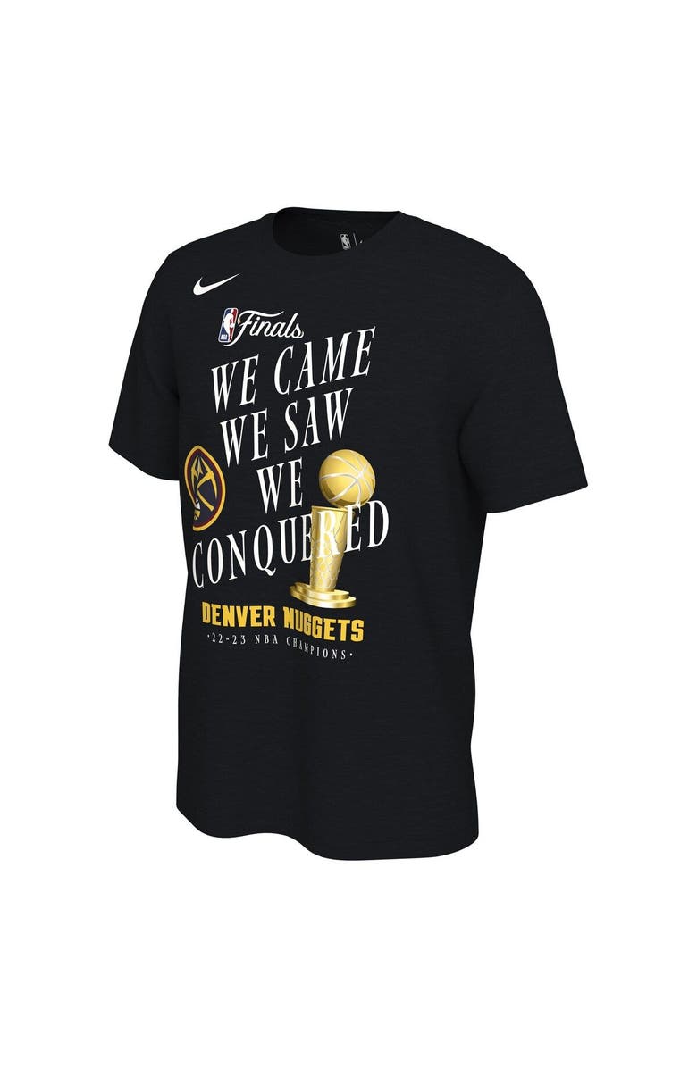 Nike Men's Nike  Black Denver Nuggets 2023 NBA Finals Champions Celebration Trophy T-Shirt, Alternate, color, 