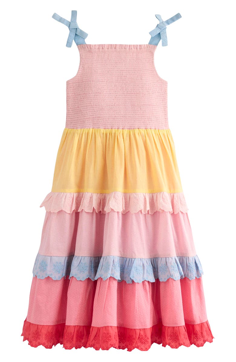 Mini Boden Kids' Smocked Tiered Cotton Sundress, Main, color,