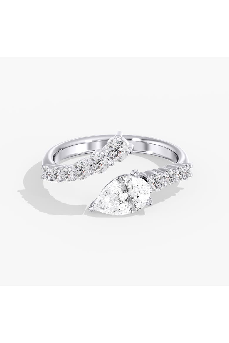 Pear Bypass Lab Diamond Ring in 14K, Main, color, White Gold
