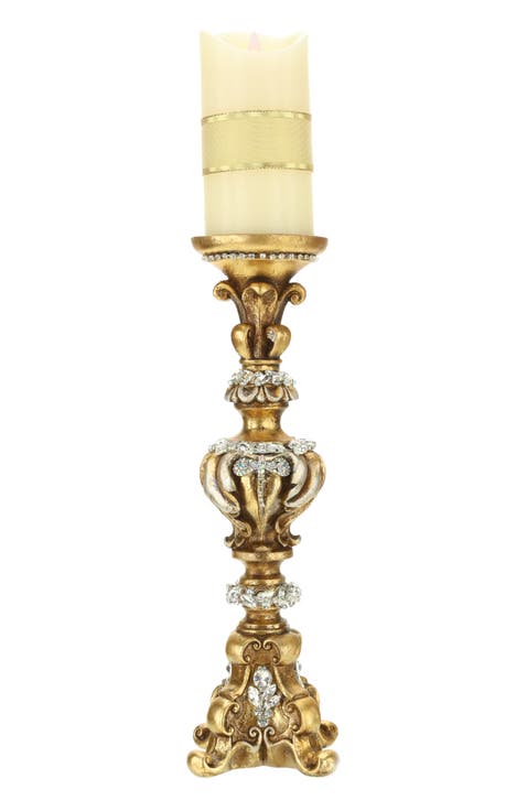 Jeweled Footed Candleholder