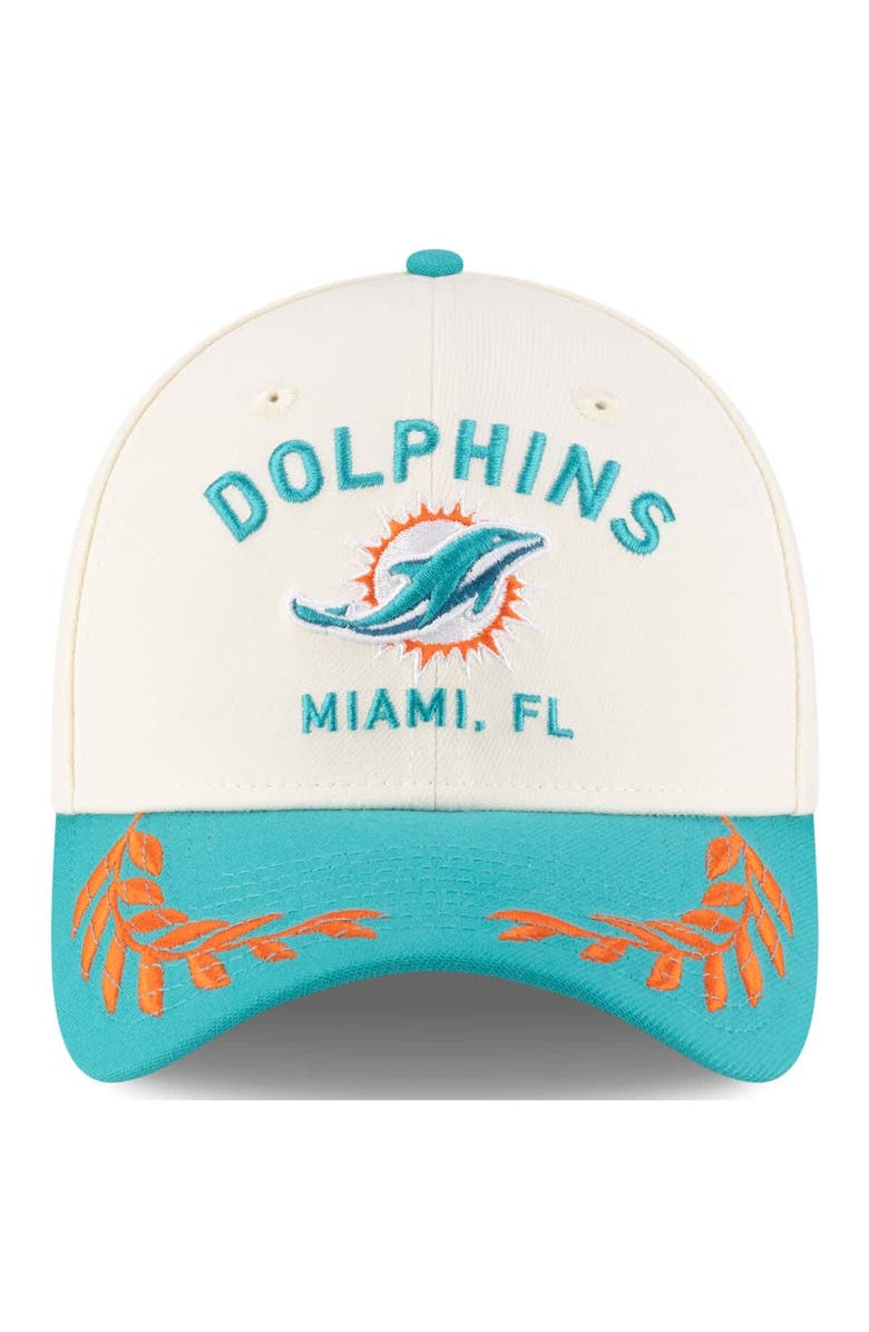 New Era Men's New Era Cream/Aqua Miami Dolphins 2025 NFL Draft 39THIRTY Flex Hat, Alternate, color, Cream