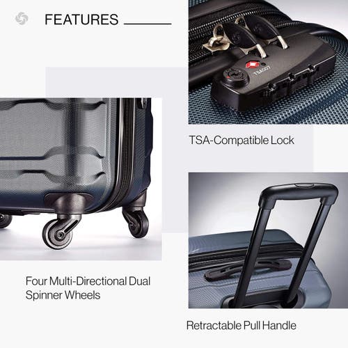 Samsonite Omni Pc Checked-medium 24-inch Hardside Expandable Luggage With Spinner Wheels