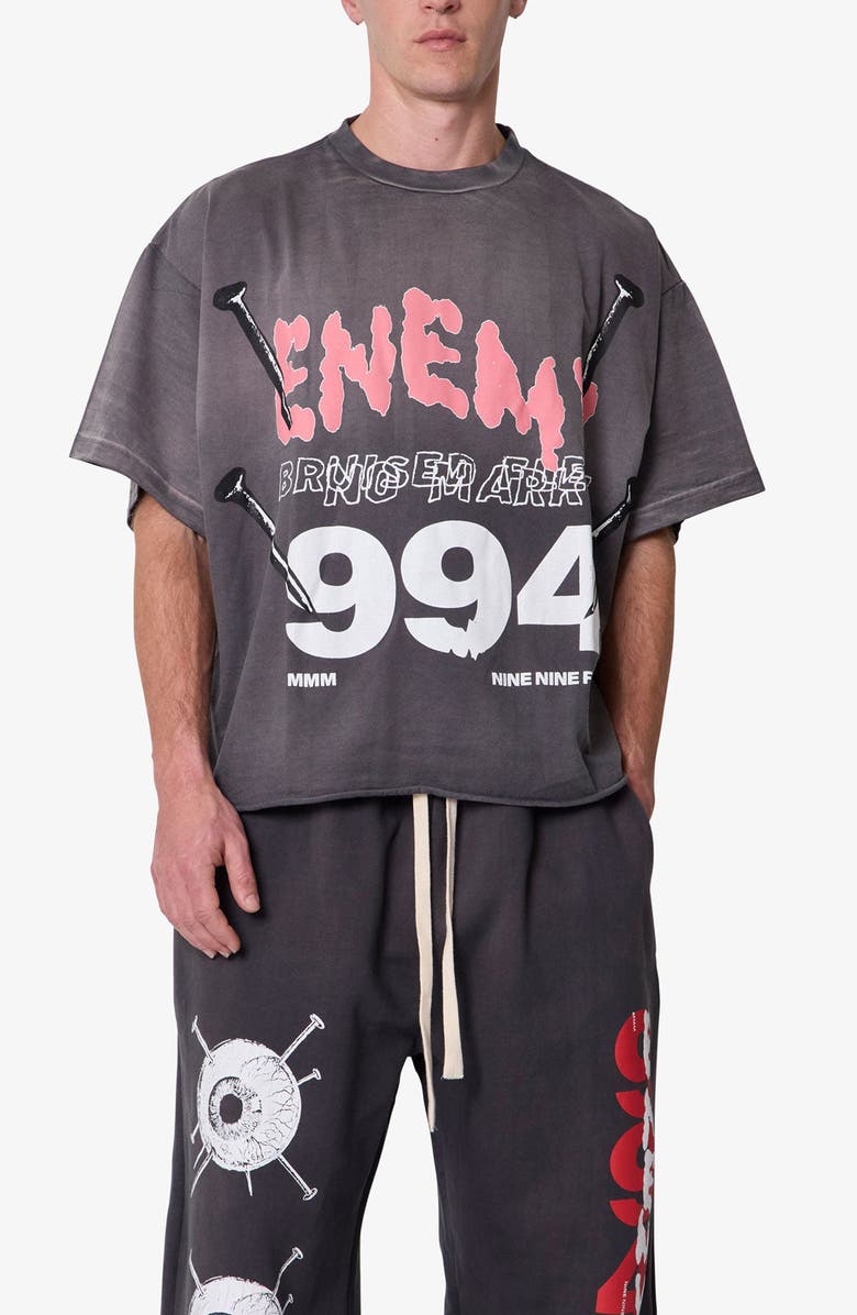 mnml Enemy Oversize Cotton Graphic T-Shirt, Alternate, color, 