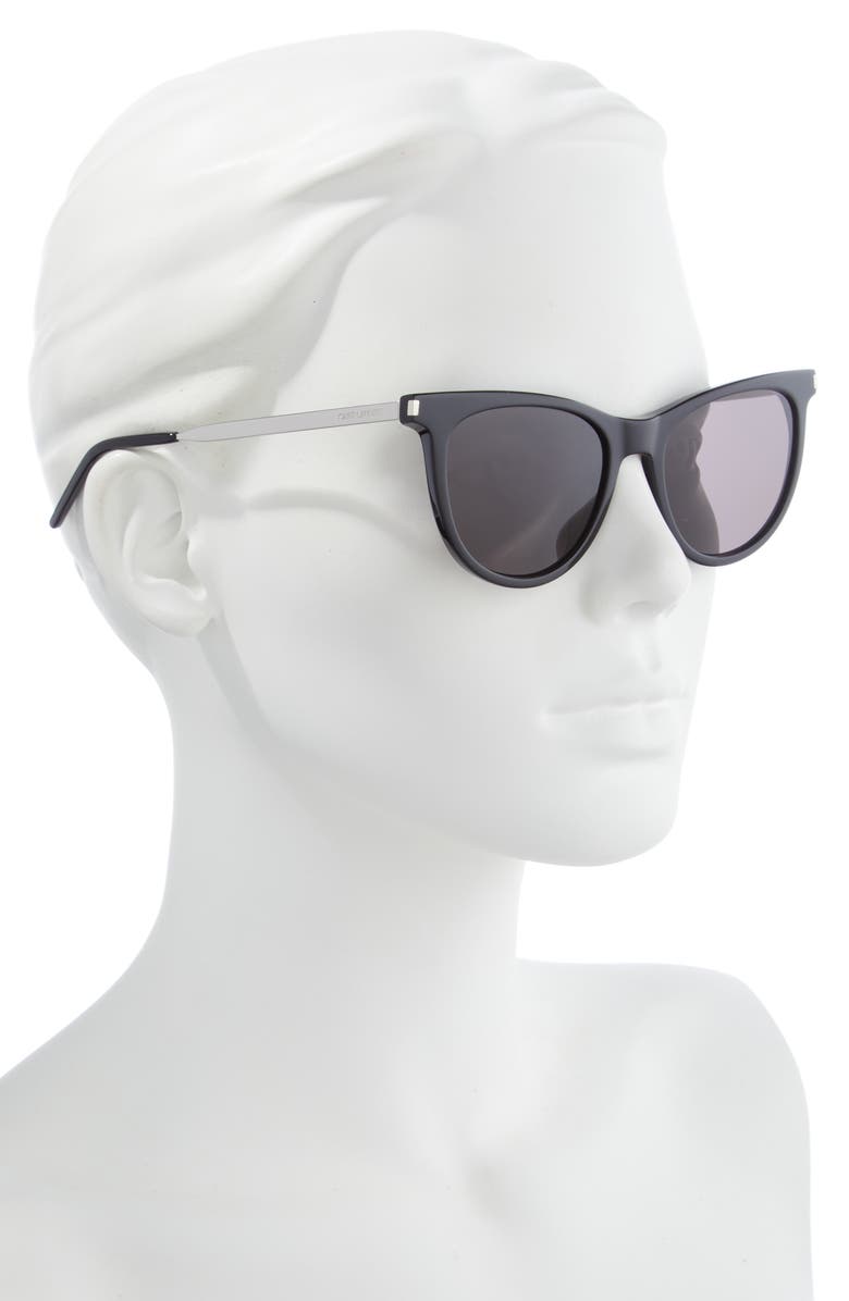 Saint Laurent 54mm Cat Eye Sunglasses, Alternate, color,