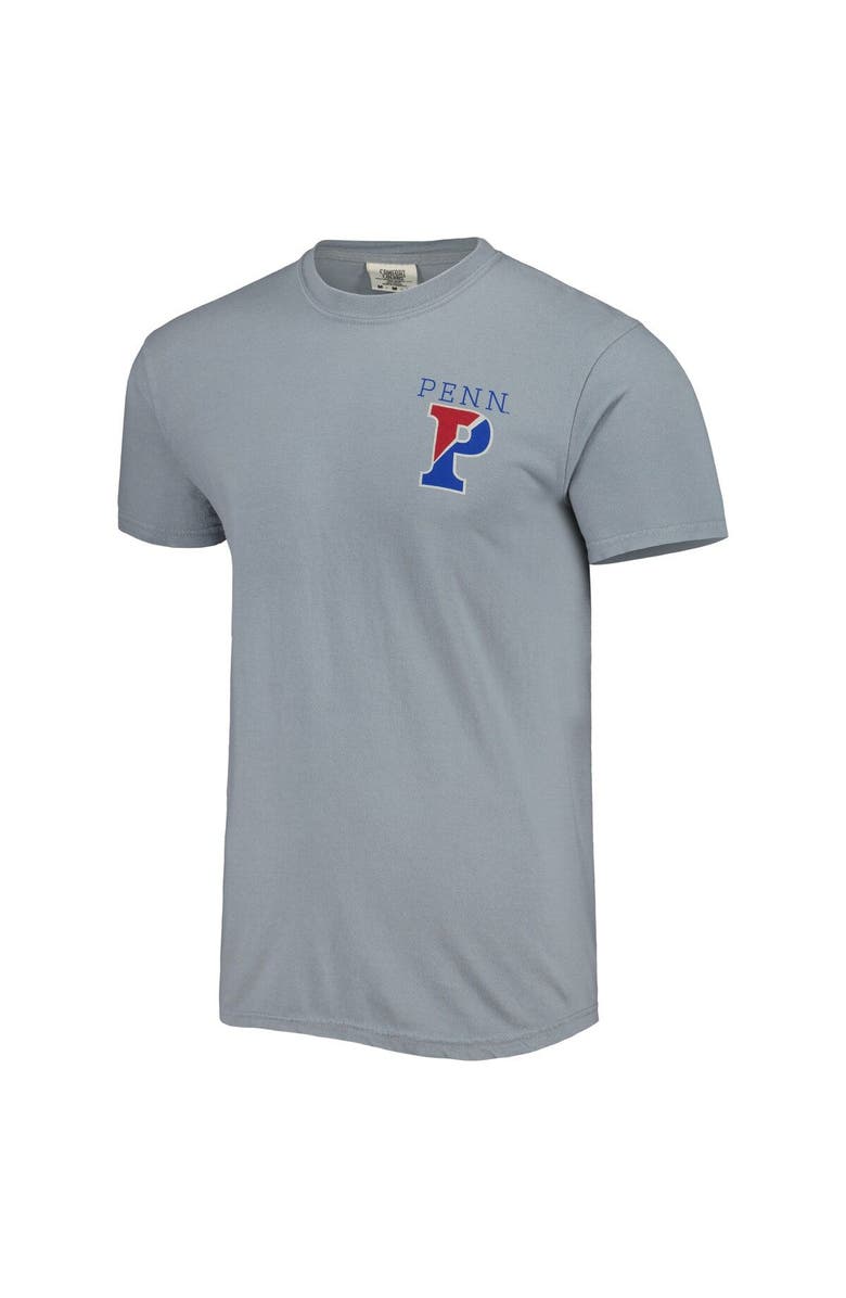 IMAGE ONE Men's Gray Pennsylvania Quakers Campus Scenery Comfort Color T-Shirt, Alternate, color, Gray