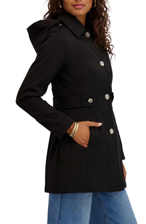 Kensie Water Resistant Soft Shell Jacket In Black