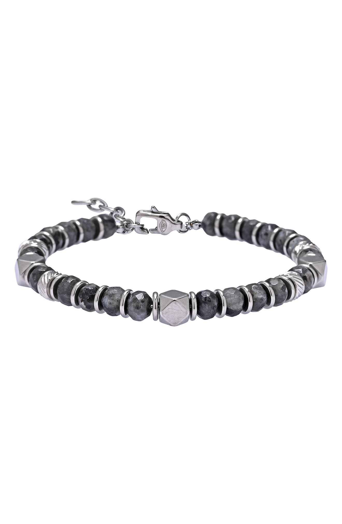 EYE CANDY LOS ANGELES Men's Asher Labradorite Beaded Bracelet