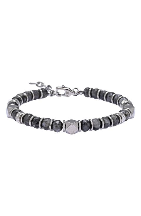 Men's Asher Labradorite Beaded Bracelet