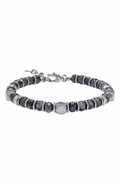 EYE CANDY LOS ANGELES Men's Asher Labradorite Beaded Bracelet