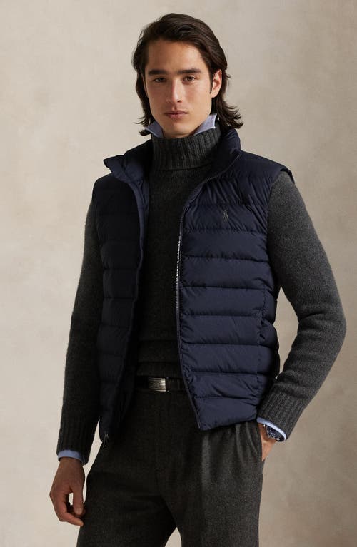 Polo Ralph Lauren The Colden Packable Matte Down Vest In Blue