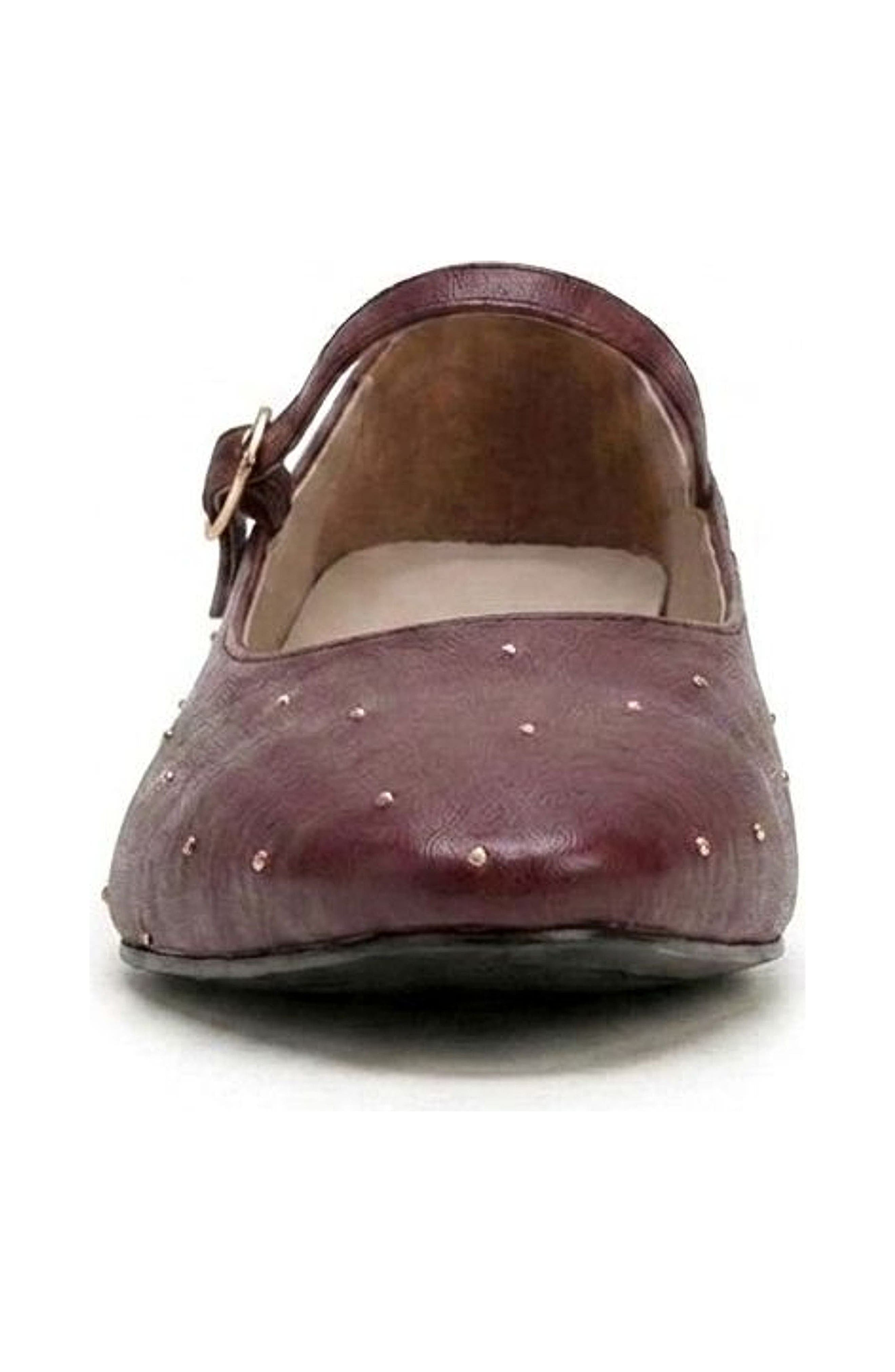 Clara Flat Sandal, Alternate, color, Burgundy