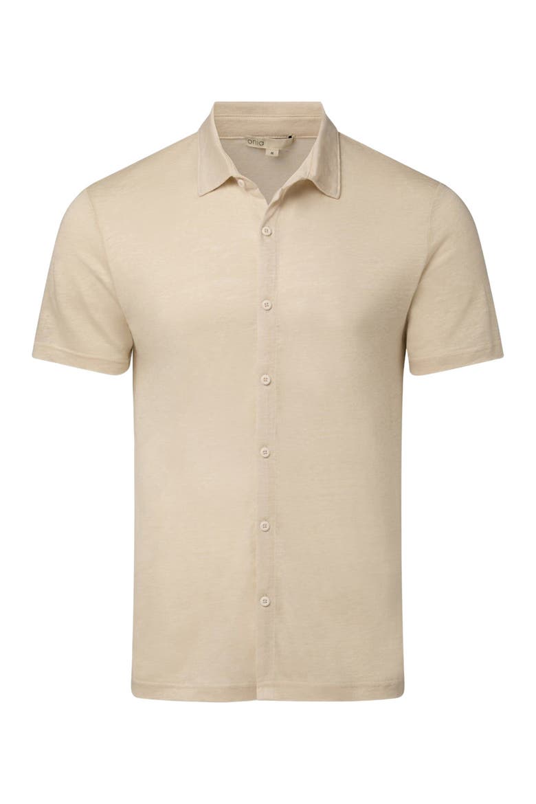 Dylan Linen Shirt, Alternate, color, STONE