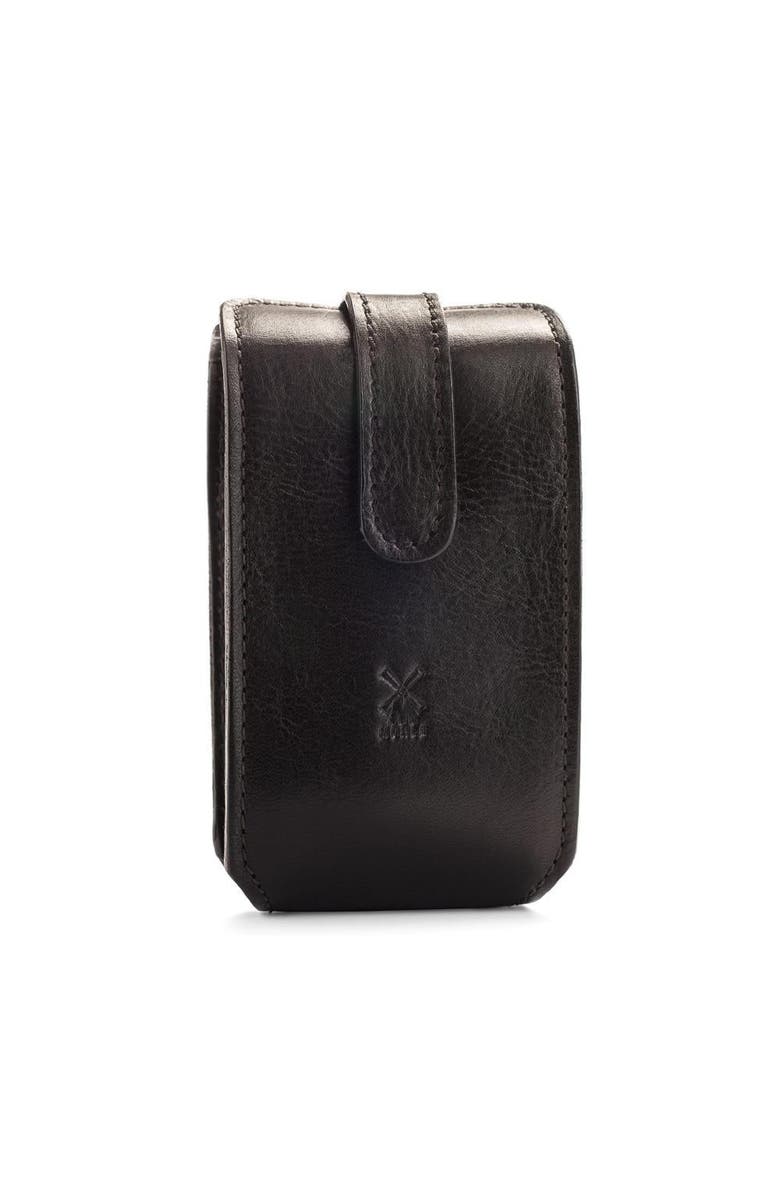 MÜHLE Black Leather Travel Razor & Shaving Brush Case, Main, color, Black