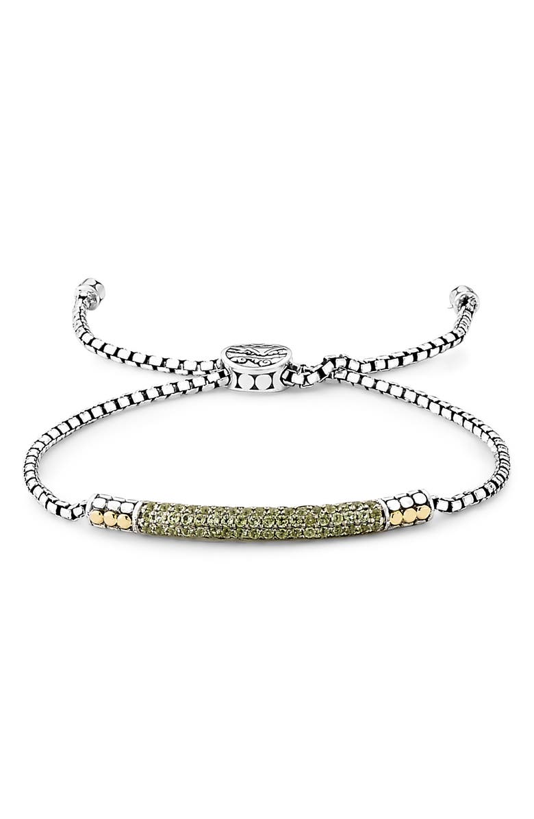 SAMUEL B. Pavé Bolo Bracelet, Main, color, Green