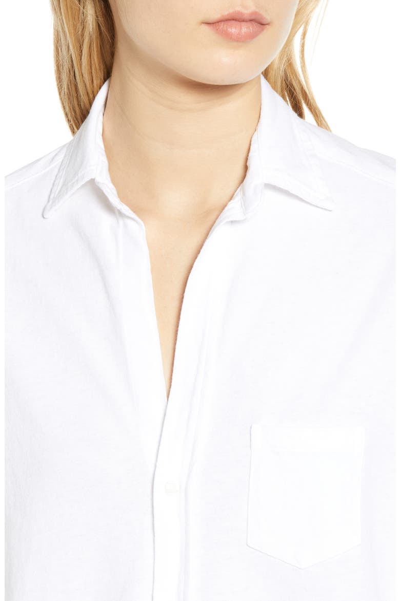 Tee Lab Knit Button Down Shirt, Alternate, color, WHITE