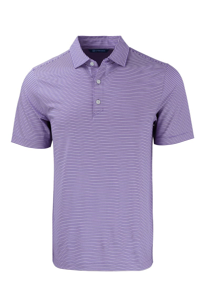 Forge Double Stripe Recycled Blend Polo, Alternate, color, COLLEGE PURPLE/ WHITE