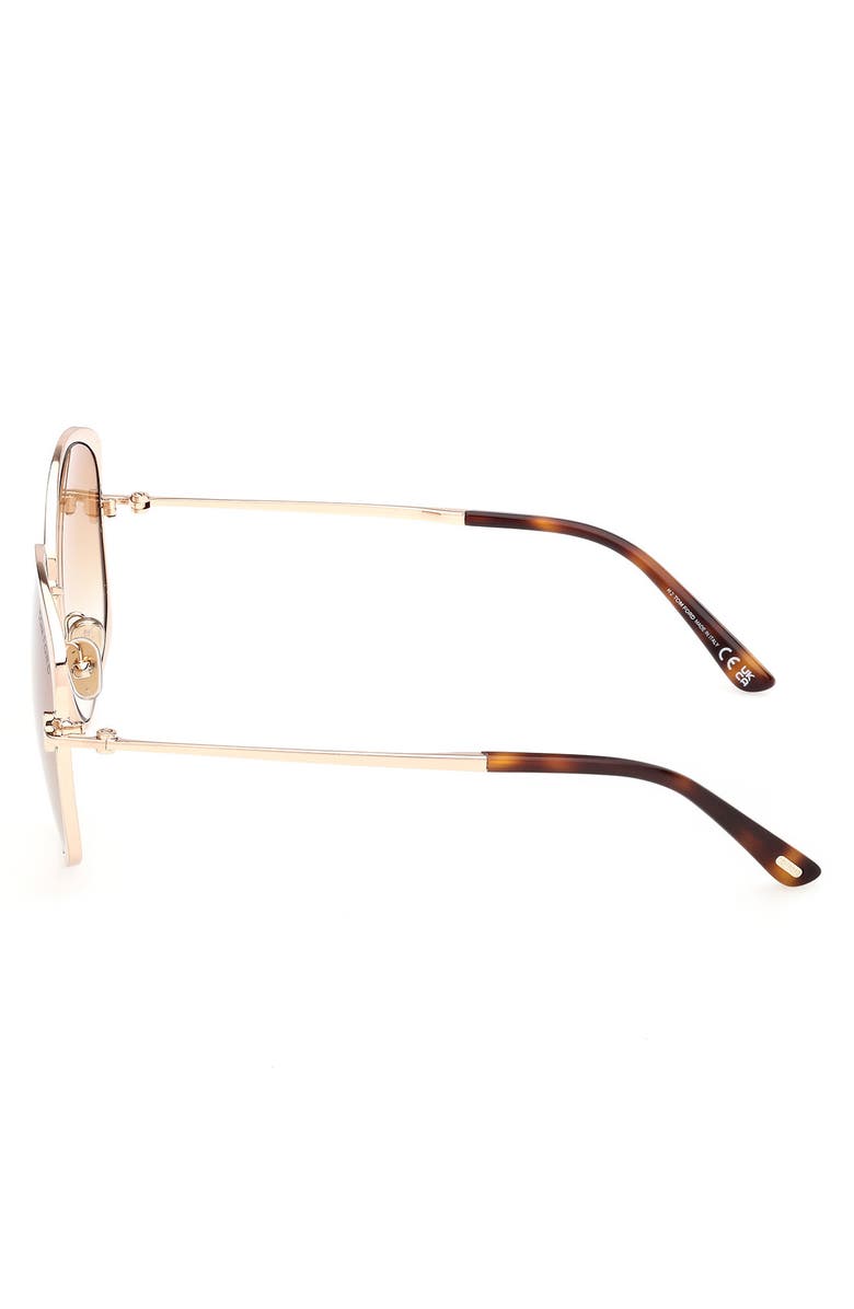 TOM FORD Abbey 58mm Round Sunglasses, Alternate, color, 