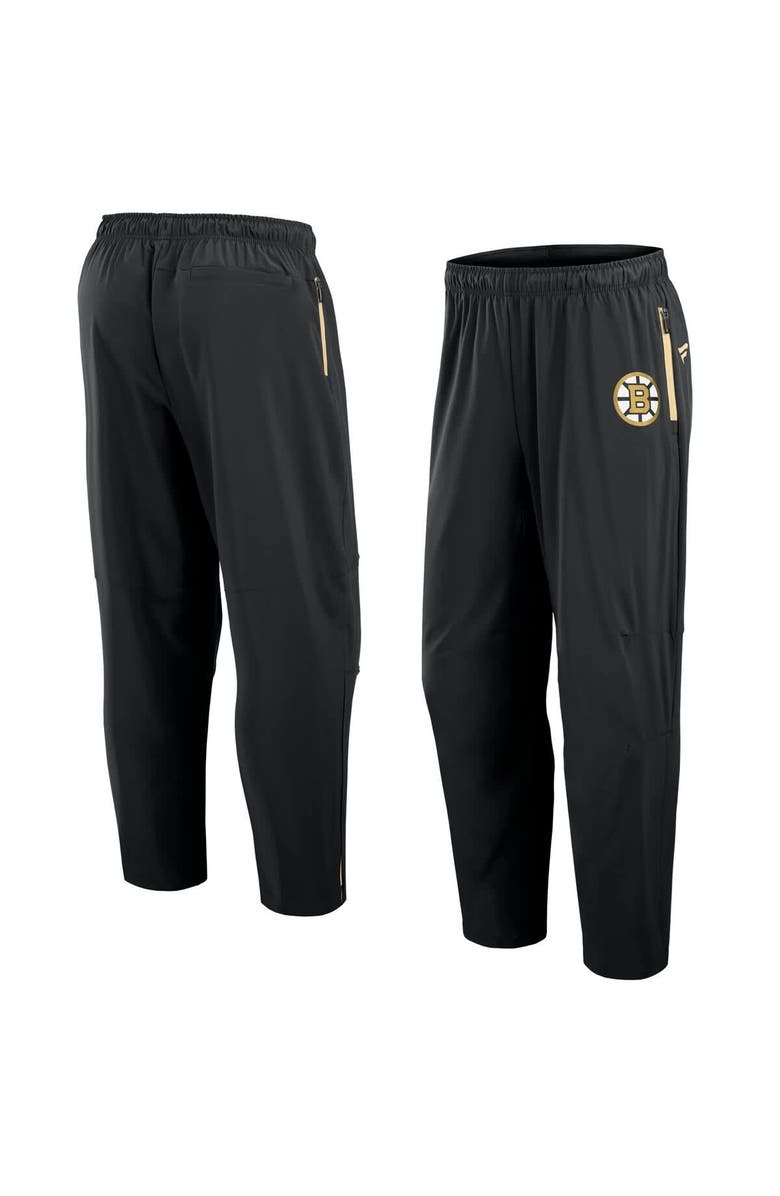 FANATICS Men's Fanatics Black Boston Bruins Authentic Pro Rink Pants, Main, color,