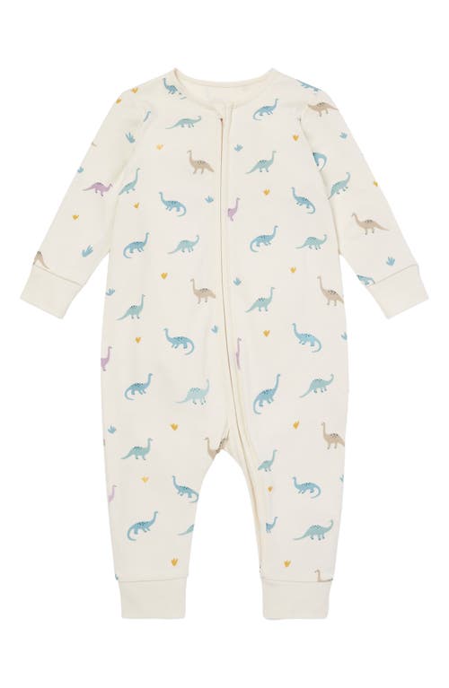 MORI Clever Dino Print Zip Fitted One-Piece Pajamas  product