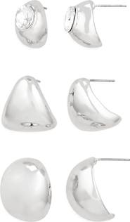 Tasha Set of 3 Assorted Huggie Hoop Earrings