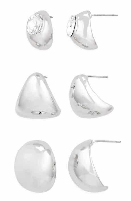 Set of 3 Assorted Huggie Hoop Earrings
