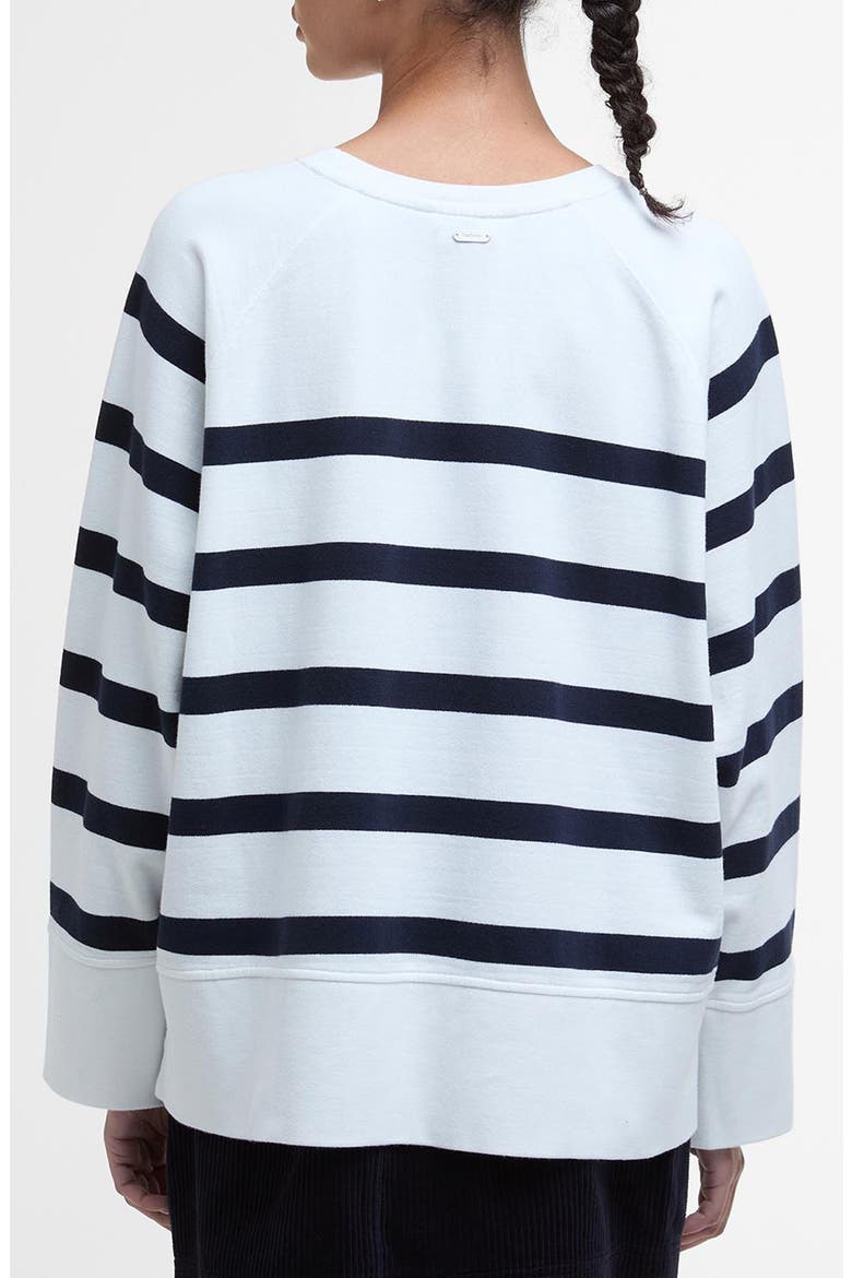 Delaney Stripe Cotton Fleece Sweatshirt, Alternate, color, CLOUD STRIPE