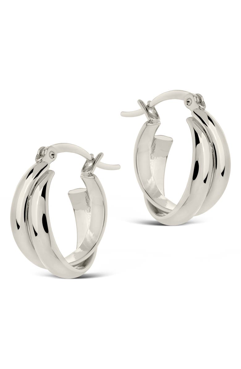 Sterling Forever Claire Hoop Earrings, Alternate, color,