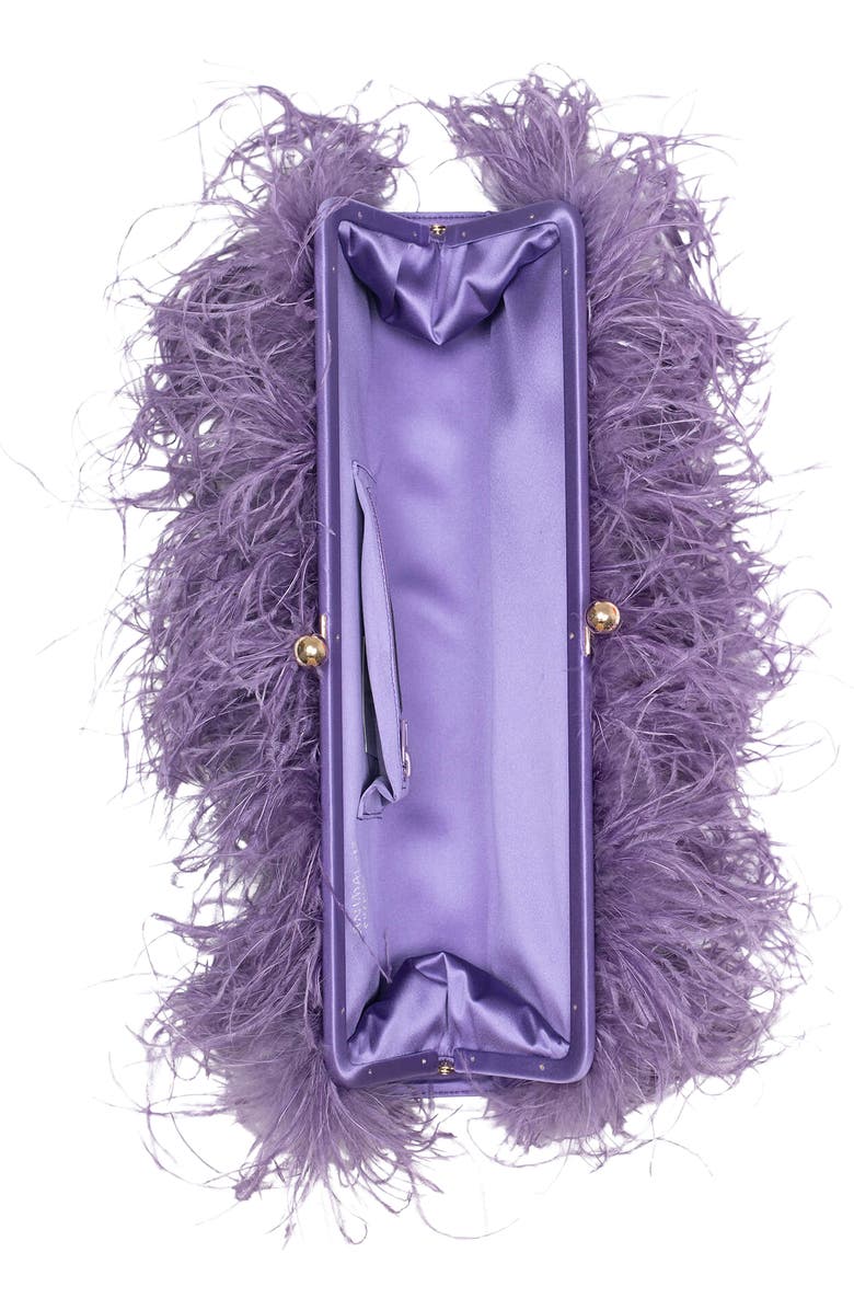 Jeffrey Campbell Animal Feather Clutch, Alternate, color,