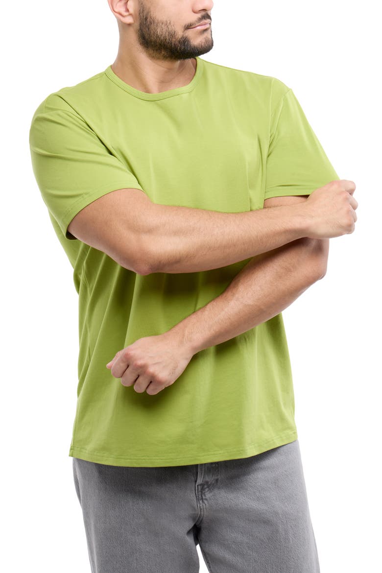 Flex Crewneck T-Shirt, Alternate, color, MOSS