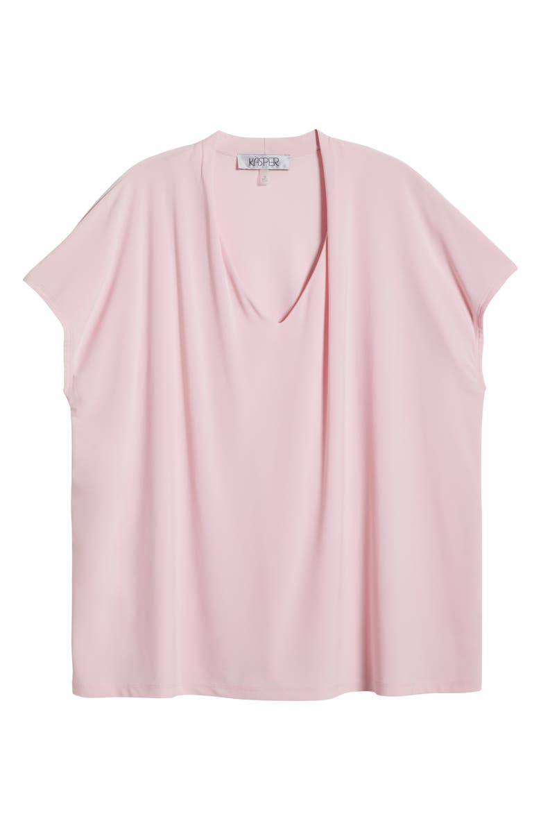 KASPER Draped V-Neck Top, Alternate, color, 