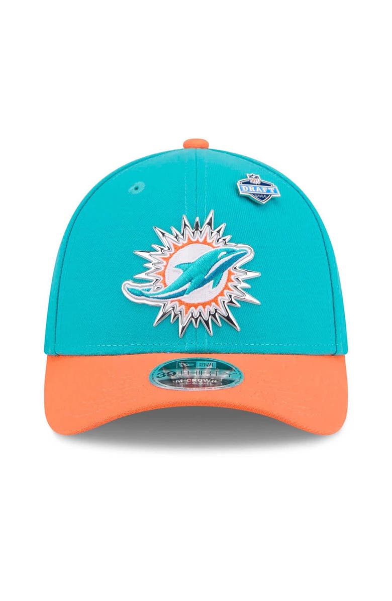 New Era Men's New Era  Aqua/Orange Miami Dolphins 2026 NFL Draft 39THIRTY M-Crown Flex Hat, Alternate, color, Aqua