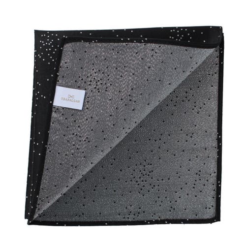 Trafalgar Mystere Metallic Star Light 12 X 12 Silk Pocket Square