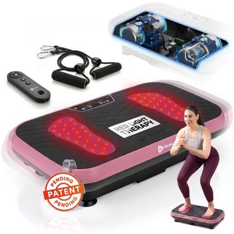 VibraRed Vibration Plate with Red Light 99 Speeds & Resistance Bands