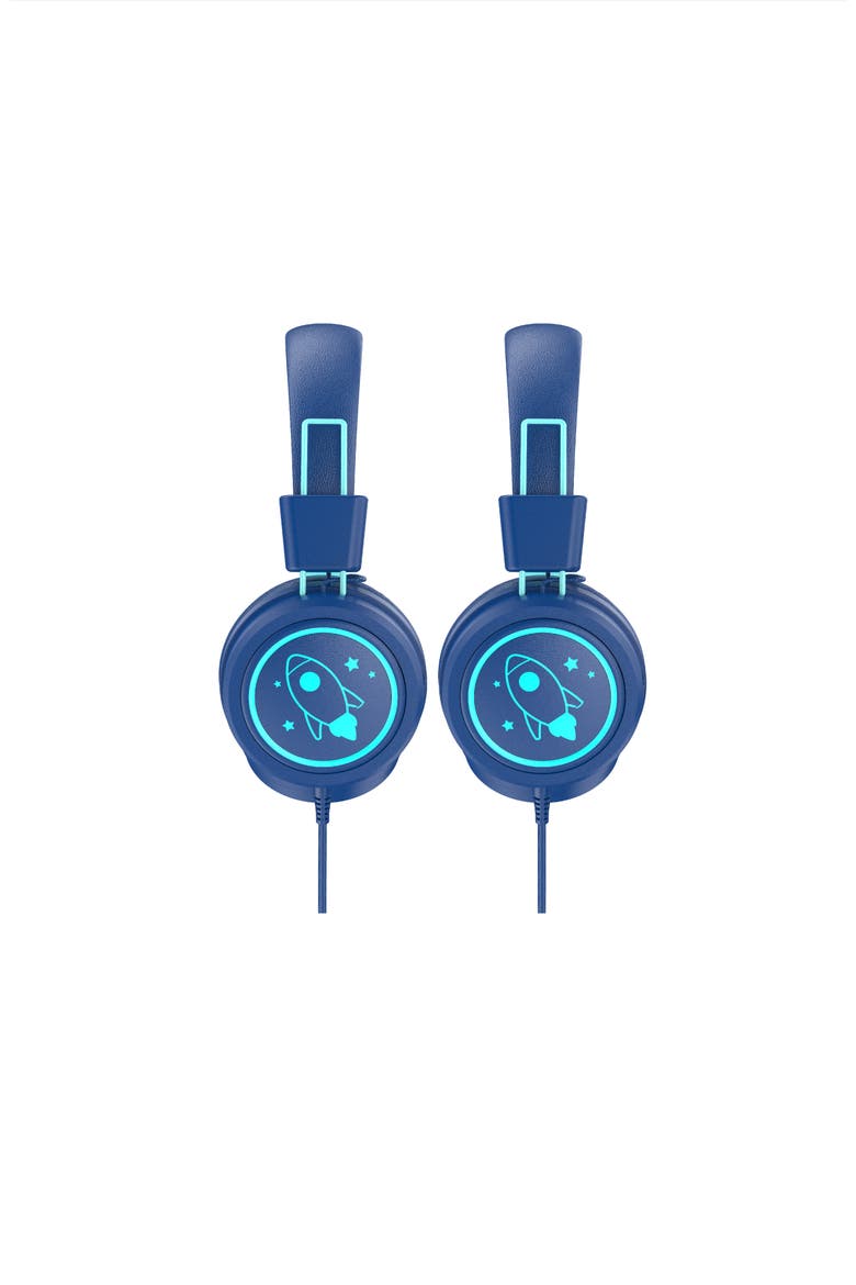 KidJamz KJ55U (2 Pack) USB-C Kid's Headphones w/ LED Lights, Alternate, color, Blue
