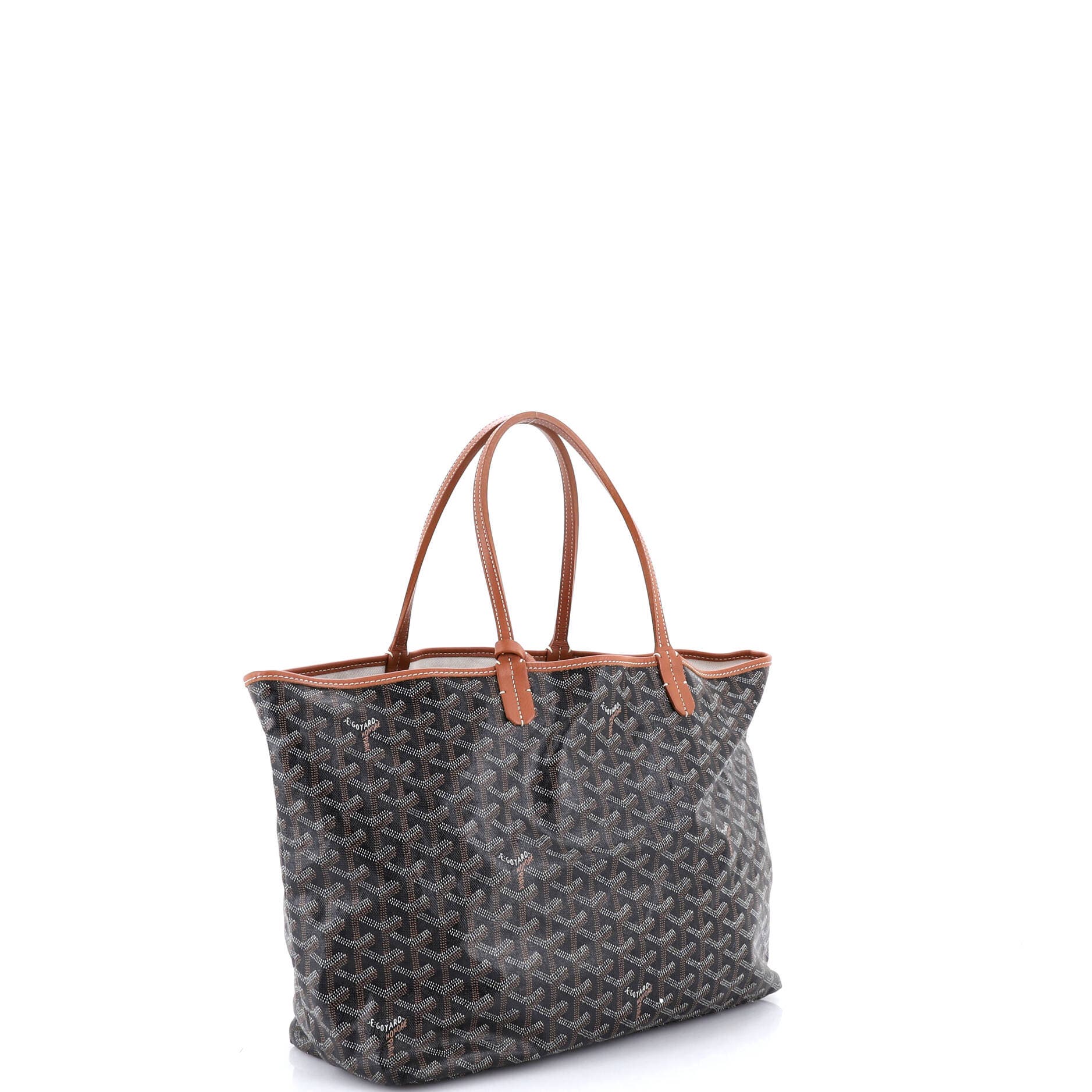 Pre-Owned Goyard Saint Louis Tote Coated Canvas PM, Alternate, color, Black