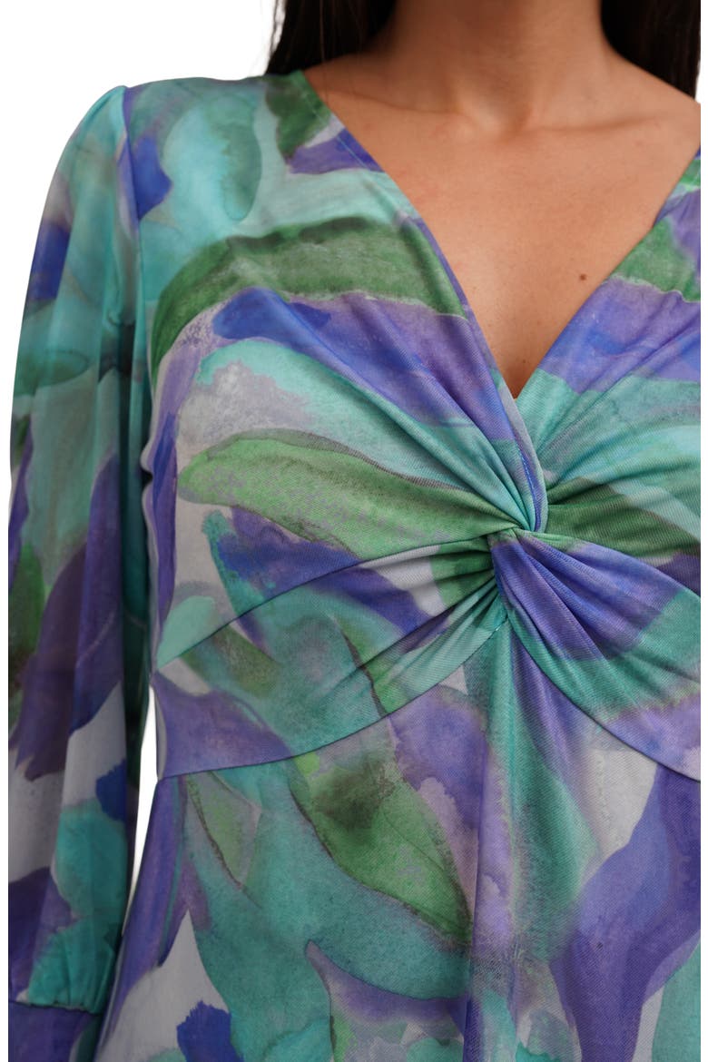 Mesh Twist Front Dress, Alternate, color, FLRNC BLUE