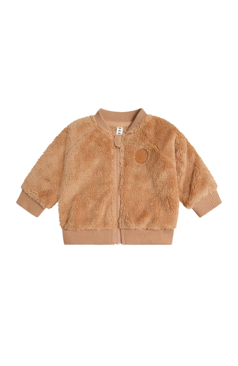 Huxbaby Pilot Huxbear Fur Jacket, Main, color, Caramel