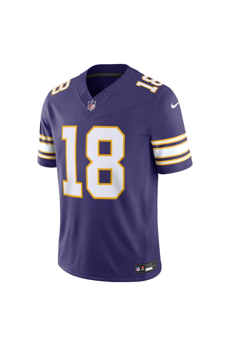 Men's Nike Justin Jefferson Purple Minnesota Vikings Alternate Classic Vapor F.U.S.E. Stitched Limited Jersey, Alternate, color, Purple