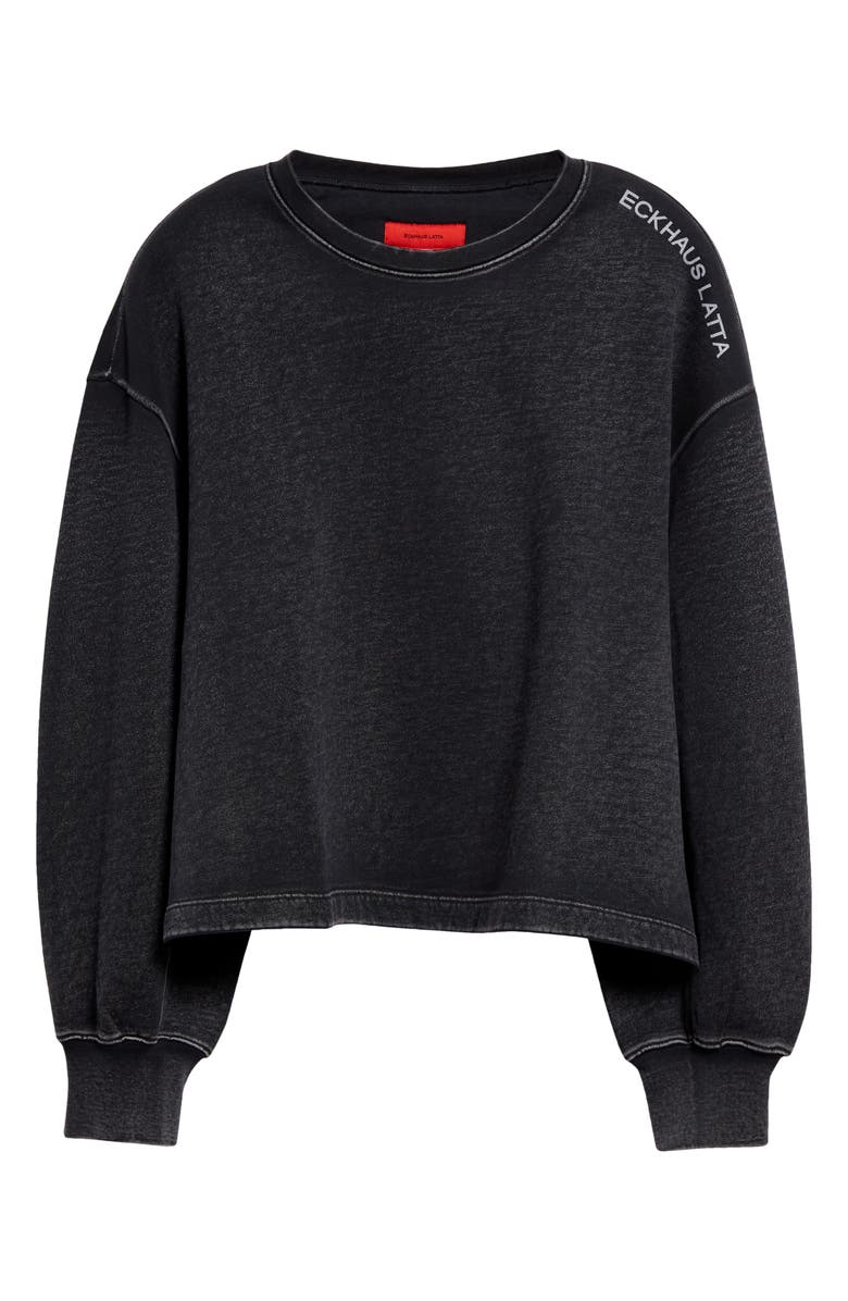 Eckhaus Latta Boxy Crop Sweatshirt, Alternate, color,