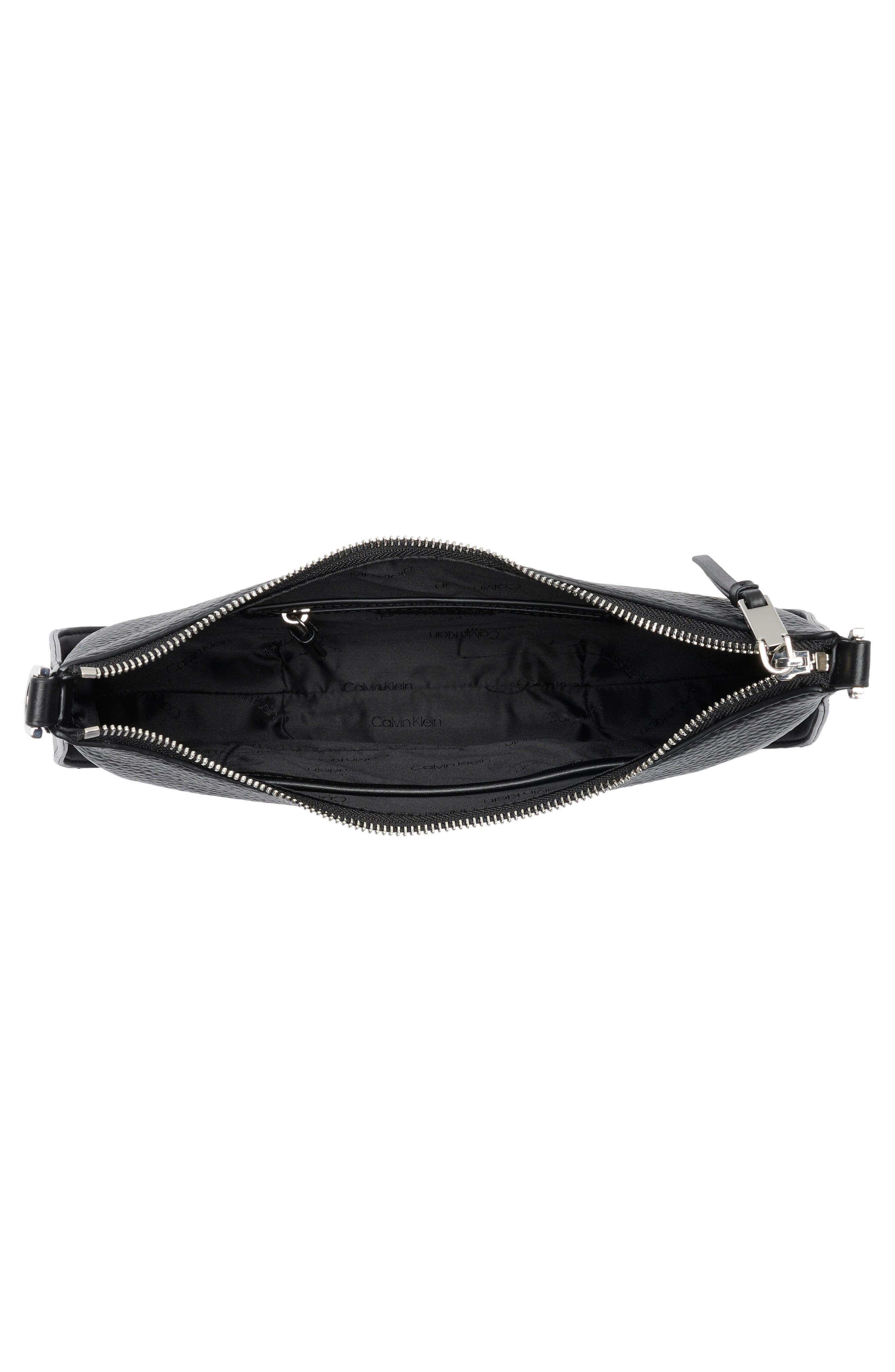Calvin Klein Winny Shoulder Bag, Alternate, color, Black Silver