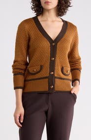 CYRUS Contrast Trim Boyfriend Cardigan