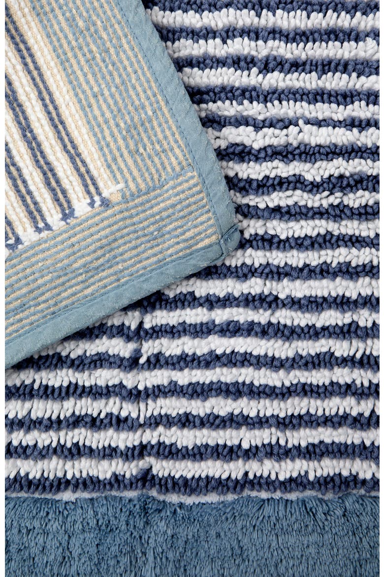 Portobello Stripe Coastal Inspired Bath Rugs, Alternate, color, Chalk Blue